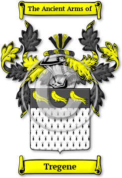 Tregene Family Crest Download (jpg) Legacy Series - 150 DPI