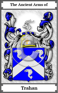 Trahan Family Crest Download (JPG)  Book Plated - 150 DPI