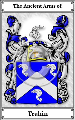 Trahin Family Crest Download (JPG)  Book Plated - 150 DPI