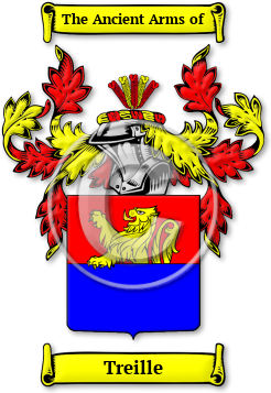 Treille Family Crest Download (JPG) Legacy Series - 600 DPI