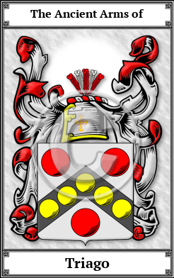 Triago Family Crest Download (JPG)  Book Plated - 150 DPI