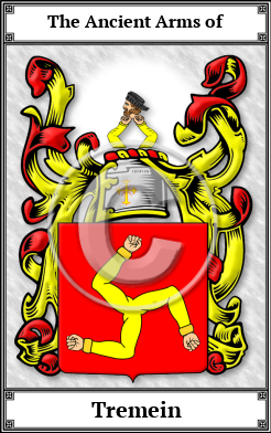 Tremein Family Crest Download (JPG) Book Plated - 600 DPI