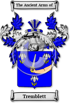 Tremblett Family Crest Download (jpg) Legacy Series - 150 DPI