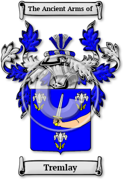Tremlay Family Crest Download (jpg) Legacy Series - 150 DPI