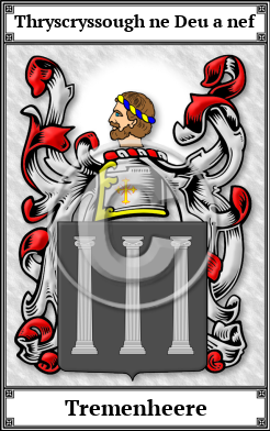 Tremenheere Family Crest Download (JPG)  Book Plated - 150 DPI