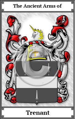 Trenant Family Crest Download (JPG)  Book Plated - 150 DPI