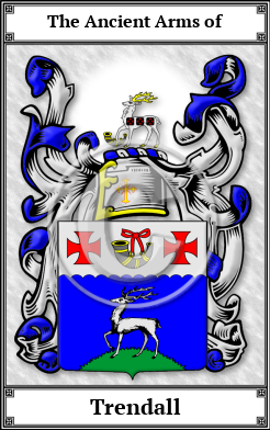 Trendall Family Crest Download (JPG)  Book Plated - 150 DPI