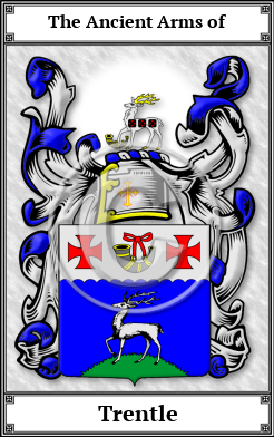 Trentle Family Crest Download (JPG)  Book Plated - 150 DPI