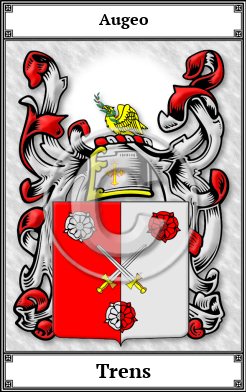 Trens Family Crest Download (JPG) Book Plated - 600 DPI