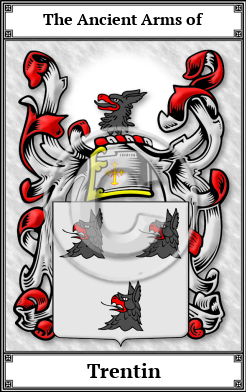 Trentin Family Crest Download (JPG) Book Plated - 600 DPI