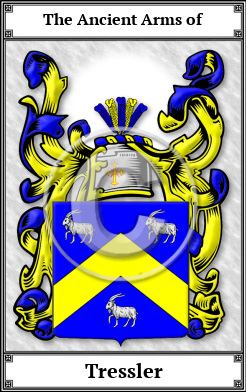 Tressler Family Crest Download (JPG) Book Plated - 600 DPI