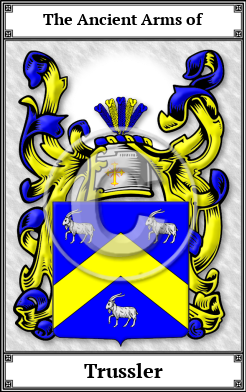 Trussler Family Crest Download (JPG)  Book Plated - 150 DPI
