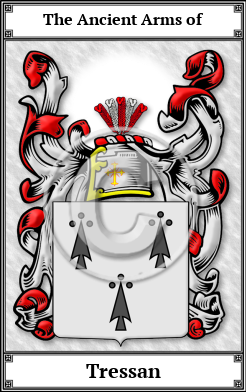 Tressan Family Crest Download (JPG) Book Plated - 600 DPI