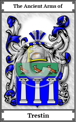 Trestin Family Crest Download (JPG)  Book Plated - 150 DPI