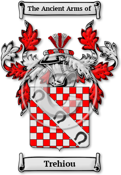 Trehiou Family Crest Download (jpg) Legacy Series - 150 DPI
