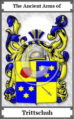 Trittschuh Family Crest Download (JPG)  Book Plated - 150 DPI