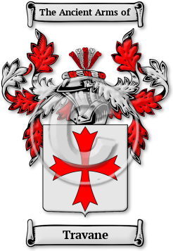 Travane Family Crest Download (jpg) Legacy Series - 150 DPI