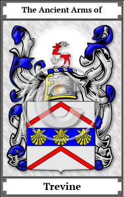 Trevine Family Crest Download (JPG)  Book Plated - 150 DPI