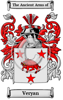 Veryan Family Crest/Coat of Arms