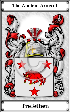 Trefethen Family Crest Download (JPG)  Book Plated - 150 DPI