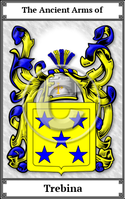 Trebina Family Crest Download (JPG)  Book Plated - 150 DPI