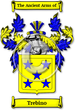 Trebino Family Crest Download (jpg) Legacy Series - 150 DPI