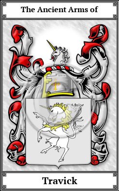 Travick Family Crest Download (JPG) Book Plated - 600 DPI