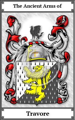 Travore Family Crest Download (JPG)  Book Plated - 150 DPI