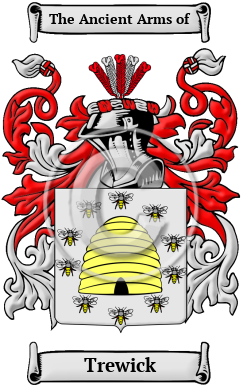 Trewick Family Crest Download (jpg) Heritage Series - 150 DPI