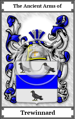 Trewinnard Family Crest Download (JPG) Book Plated - 600 DPI