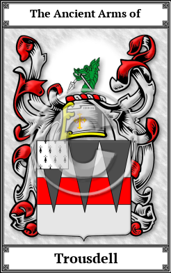 Trousdell Family Crest Download (JPG)  Book Plated - 150 DPI