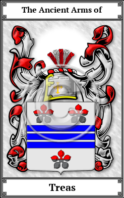 Treas Family Crest Download (JPG) Book Plated - 600 DPI