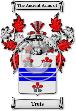 Treis Family Crest Download (jpg) Legacy Series - 150 DPI