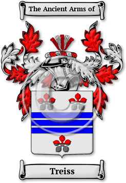 Treiss Family Crest Download (jpg) Legacy Series - 150 DPI