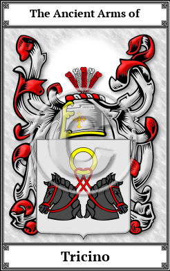 Tricino Family Crest Download (JPG)  Book Plated - 150 DPI