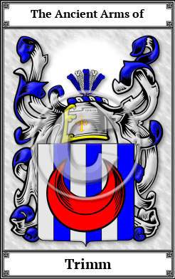 Trimm Family Crest Download (JPG)  Book Plated - 150 DPI
