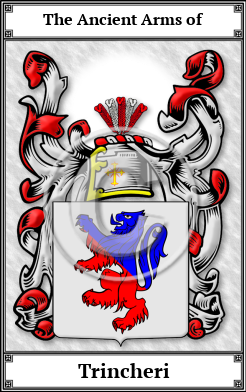 Trincheri Family Crest Download (JPG) Book Plated - 600 DPI