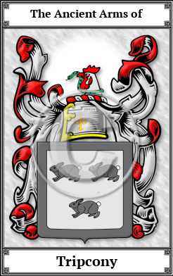 Tripcony Family Crest Download (JPG)  Book Plated - 150 DPI