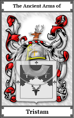 Tristam Family Crest Download (JPG)  Book Plated - 150 DPI