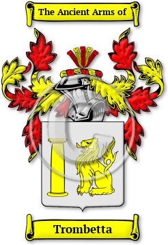 Trombetta Family Crest Download (jpg) Legacy Series - 150 DPI