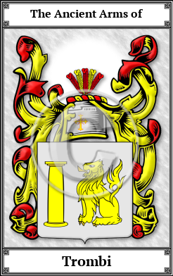 Trombi Family Crest Download (JPG)  Book Plated - 150 DPI