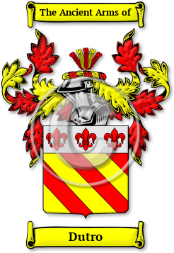 Dutro Family Crest Download (jpg) Legacy Series - 150 DPI
