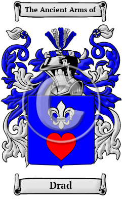 Drad Family Crest/Coat of Arms