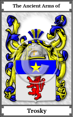 Trosky Family Crest Download (JPG)  Book Plated - 150 DPI