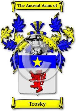 Trosky Family Crest Download (jpg) Legacy Series - 150 DPI
