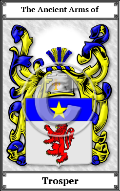 Trosper Family Crest Download (JPG)  Book Plated - 150 DPI