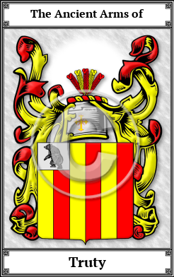 Truty Family Crest Download (JPG) Book Plated - 600 DPI