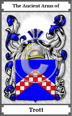 Trott Family Crest Download (JPG)  Book Plated - 150 DPI