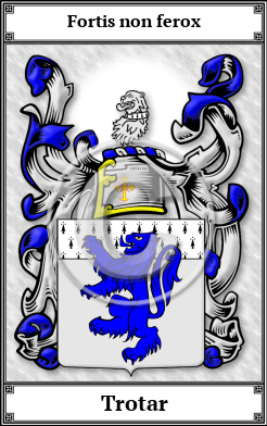 Trotar Family Crest Download (JPG)  Book Plated - 150 DPI