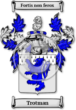 Trotman Family Crest Download (jpg) Legacy Series - 150 DPI